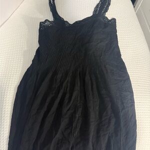 Wilfred Black Lace-Trim Sleeveless Dress